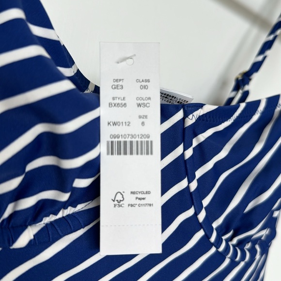 Jcrew Balconette underwire one-piece swimsuit in stripe - Picture 7 of 7